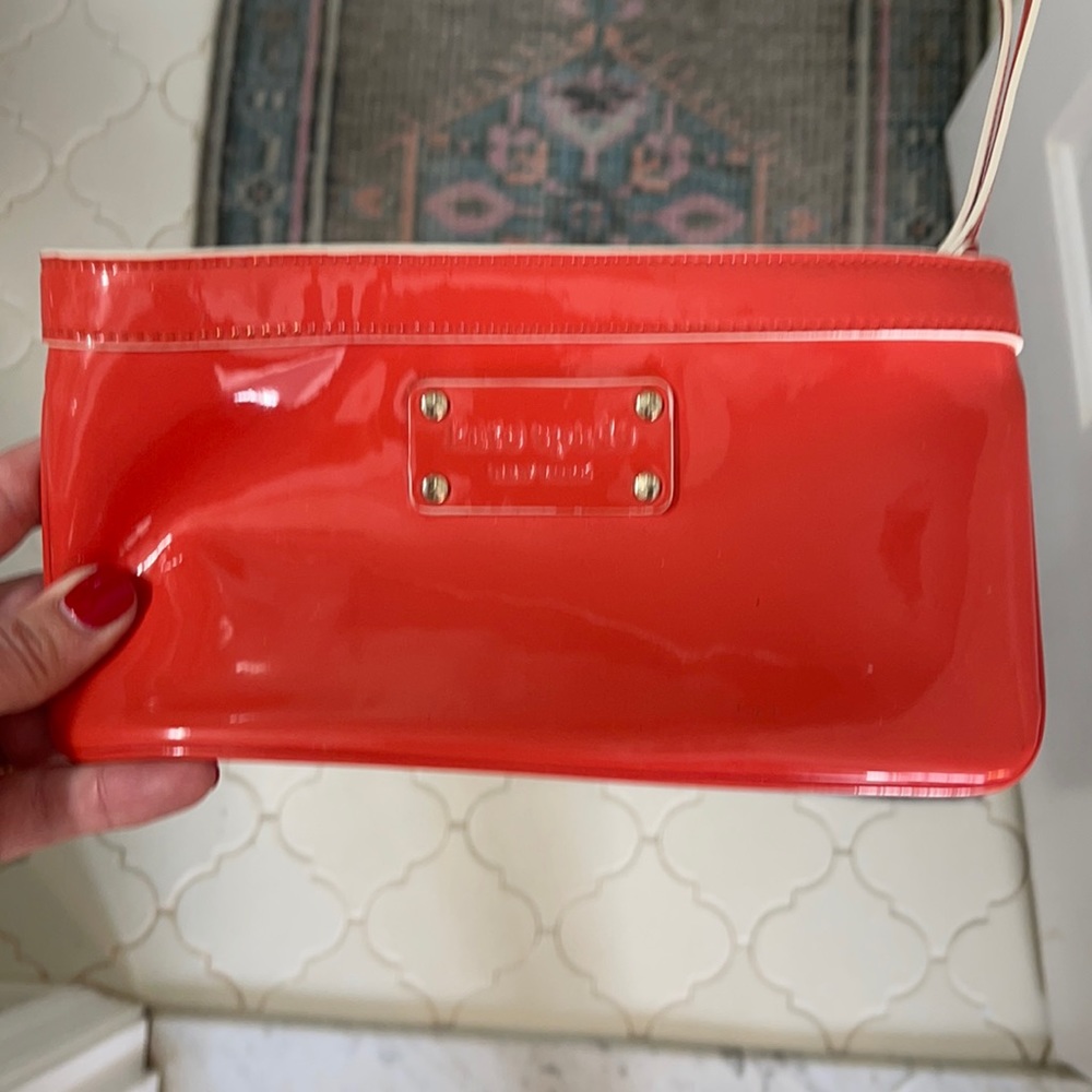 Coral Kate spade wristlet